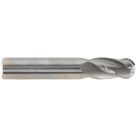 Cgs Tool 4Fl 30 Deg Ball End Mill 17/64"Dia 3/4"Loc 2-1/2"Oal 142-2656
